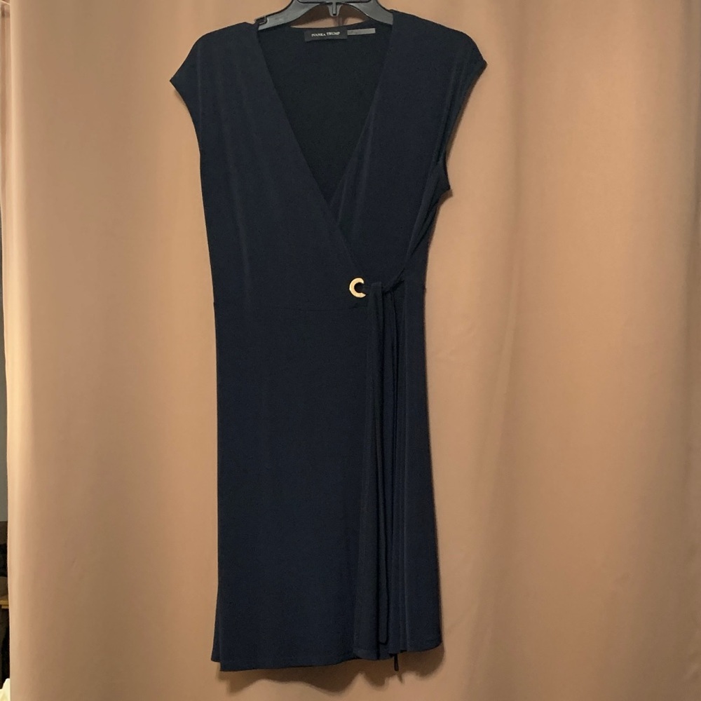 Ivanka Trump Dark Blue Midi Dress
